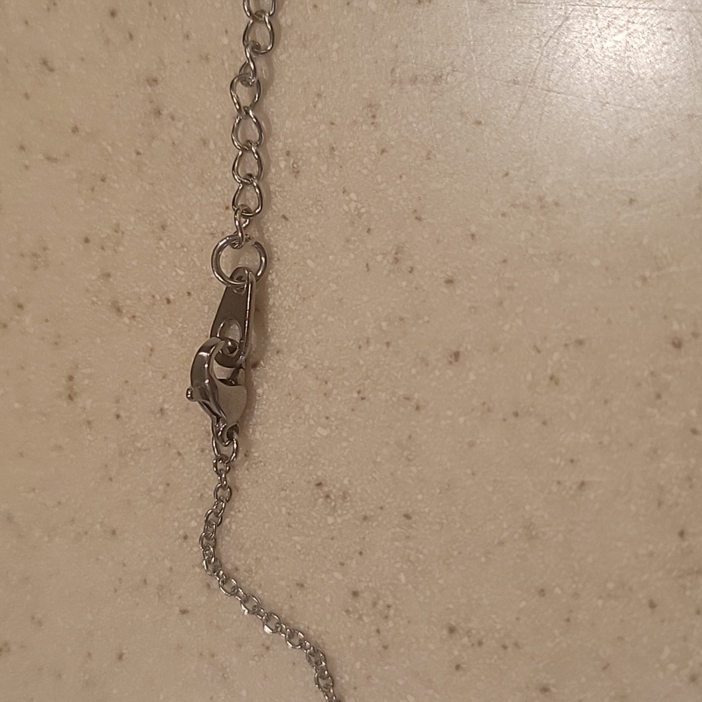 Silverplate intial S necklace - Picture 3 of 5